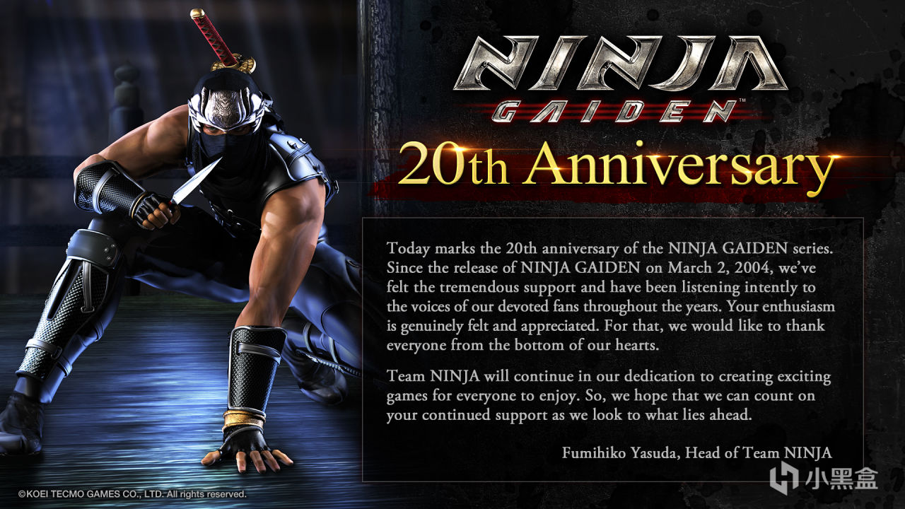 【PC遊戲】忍者組發文慶祝旗下作品《忍者龍劍傳》發售20週年