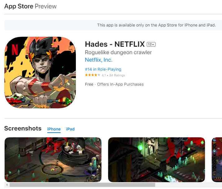 《哈迪斯》将于本月 19 日登陆 iOS 平台，但需要订阅网飞会员-第0张