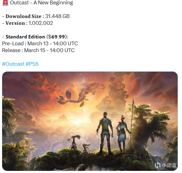 《时空英豪：新起点》大小31GB  3月13日开始开启预载