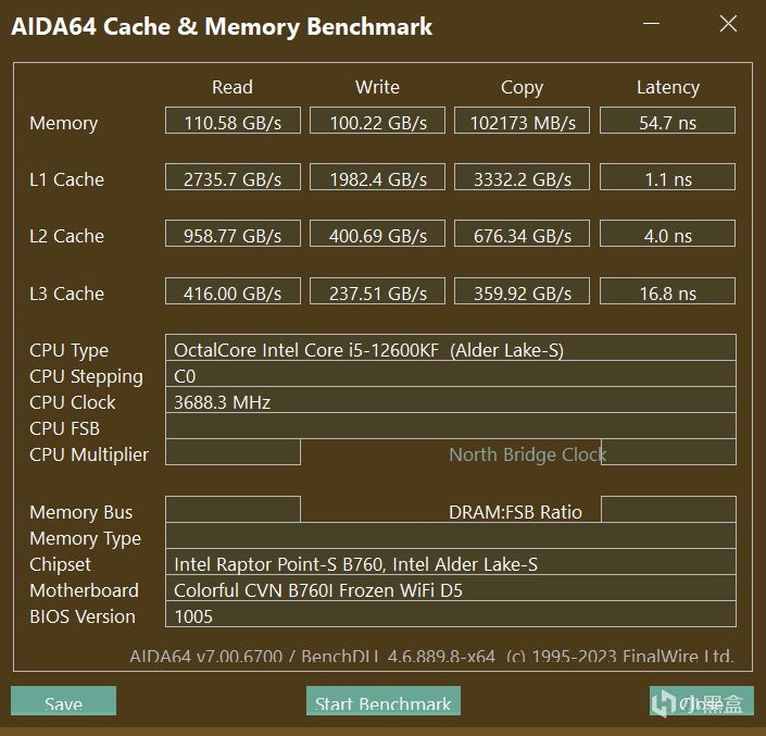 12600kf搭配DDR5超频简单测试