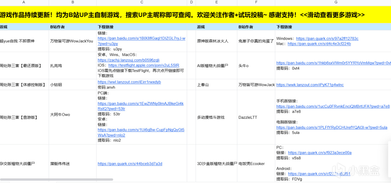 B站熱門遊戲合集網站，還不收藏起來