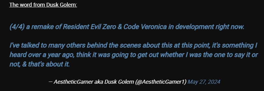 《生化危机0》与《代号维罗妮卡》蓄势待发，RE9或将推迟