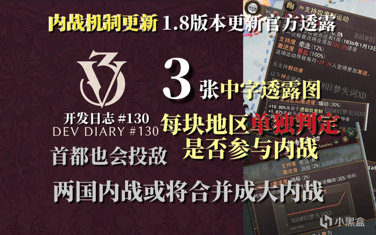 【旧梦精翻】内战机制更新 维多利亚3 第130期开发日志-第0张