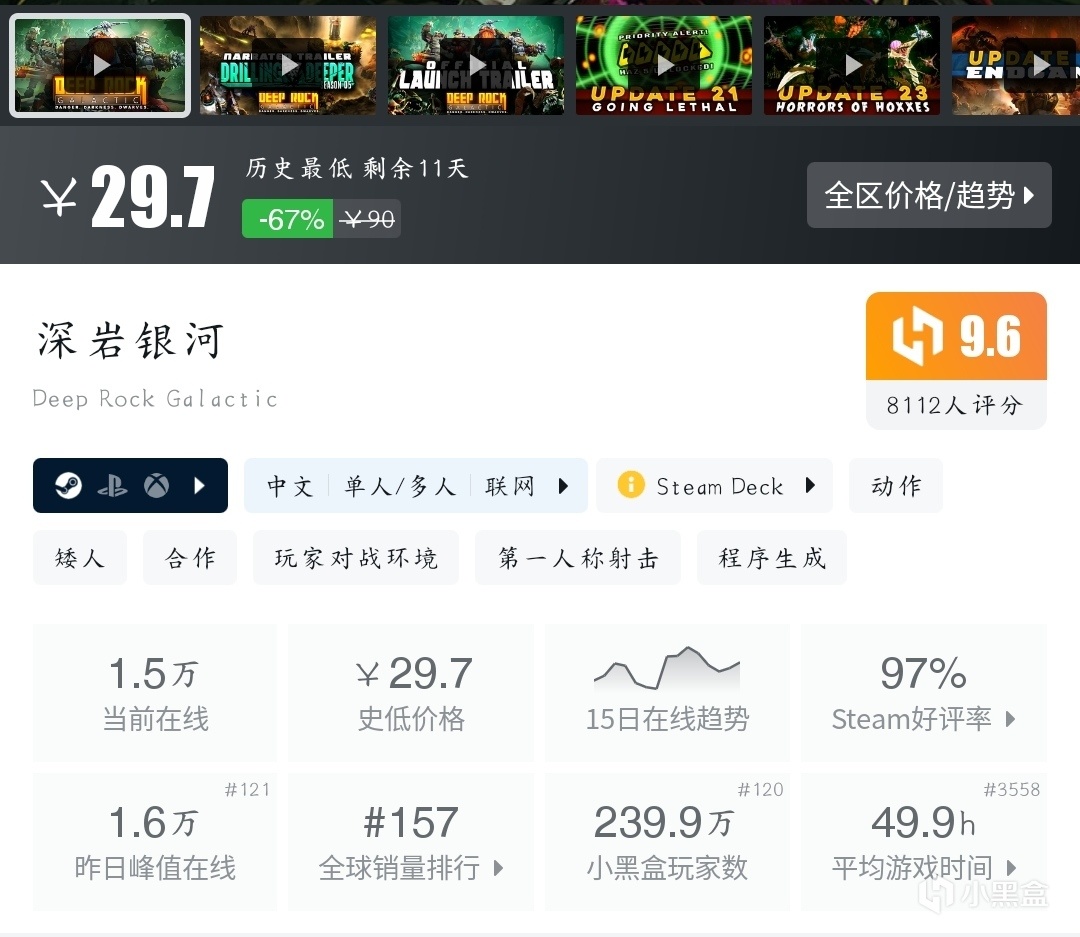 【球盟会】『11月01日』史低继续！今日推荐45款史低折扣高分好游！