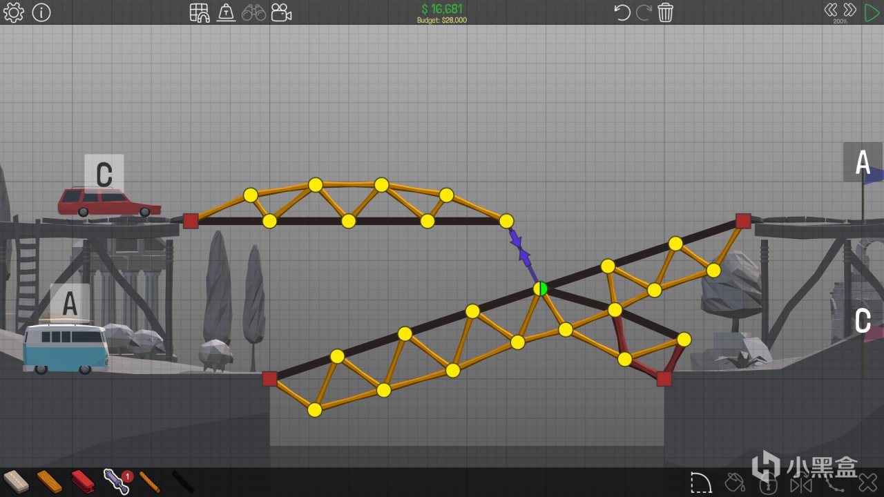 Poly Bridge通關記錄(4-6~4-10)