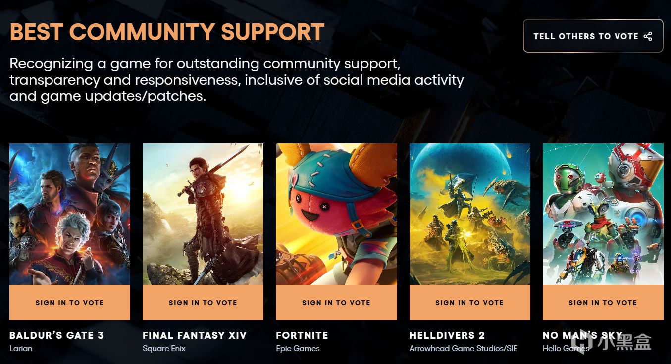 TGA提名最全汇总，《黑神话》获年度游戏四项提名！