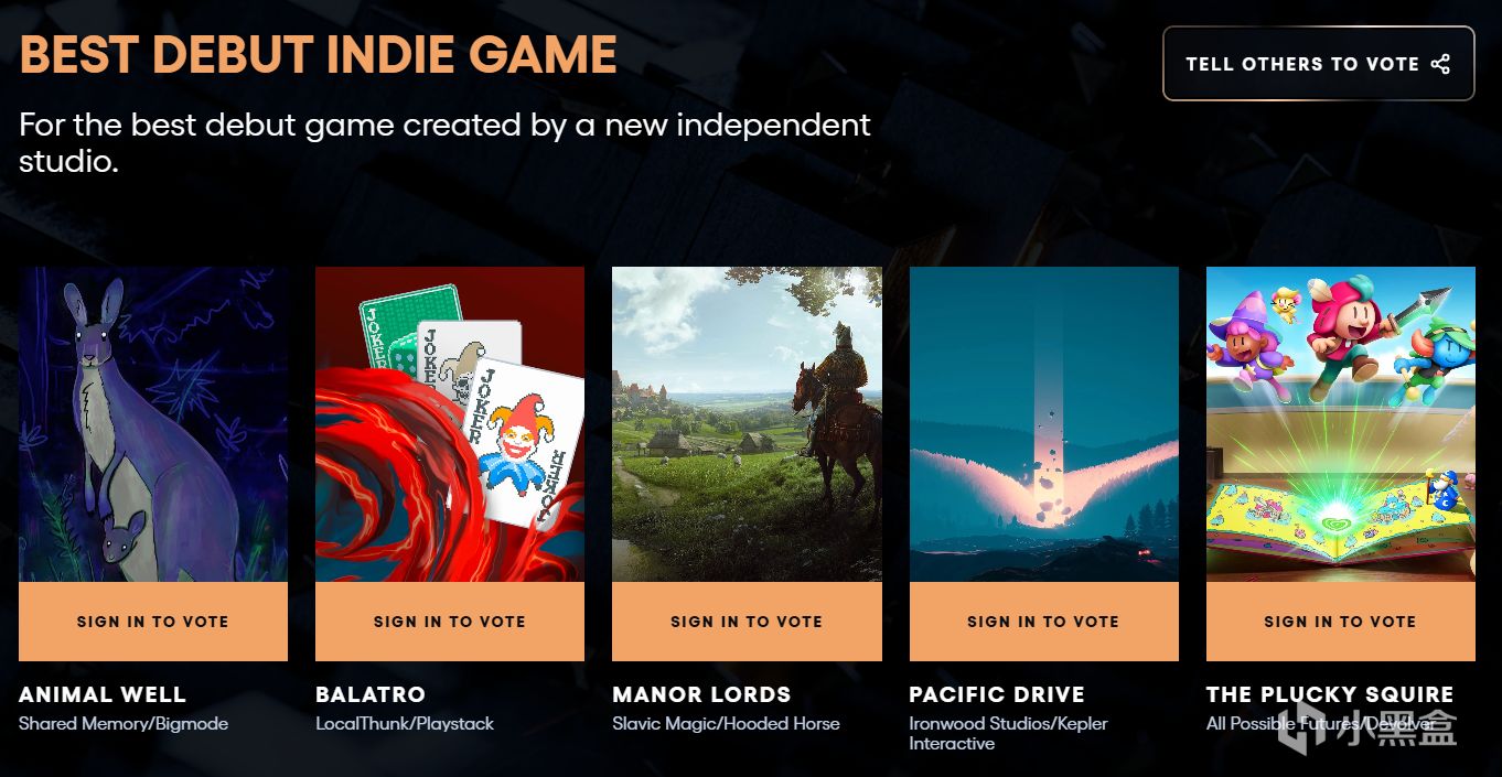 TGA提名最全汇总，《黑神话》获年度游戏四项提名！