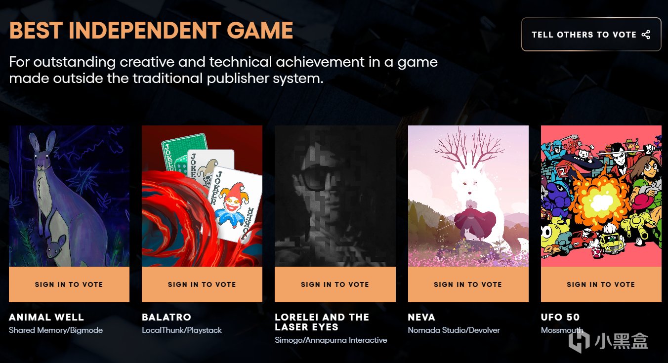 TGA提名最全汇总，《黑神话》获年度游戏四项提名！