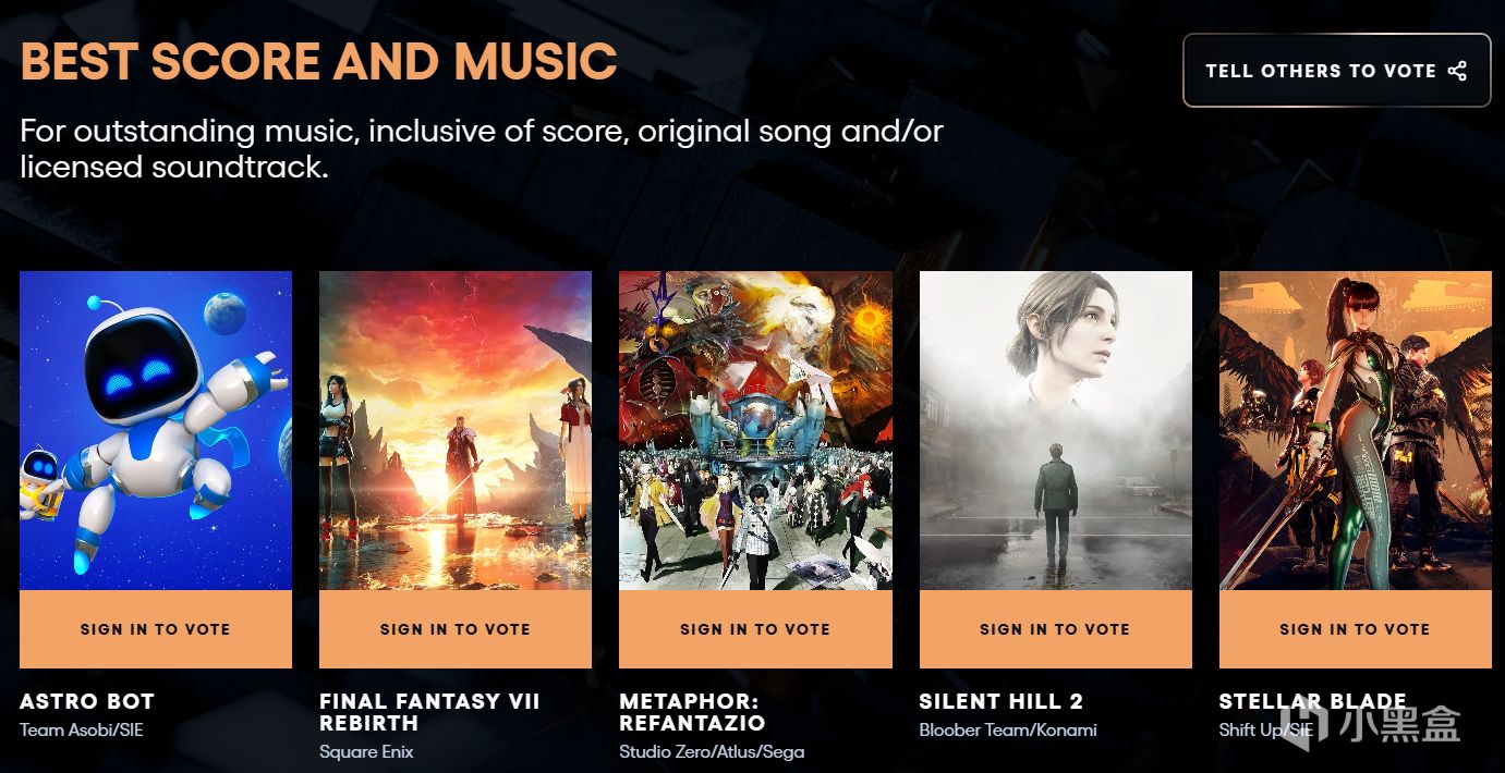 TGA提名最全汇总，《黑神话》获年度游戏四项提名！