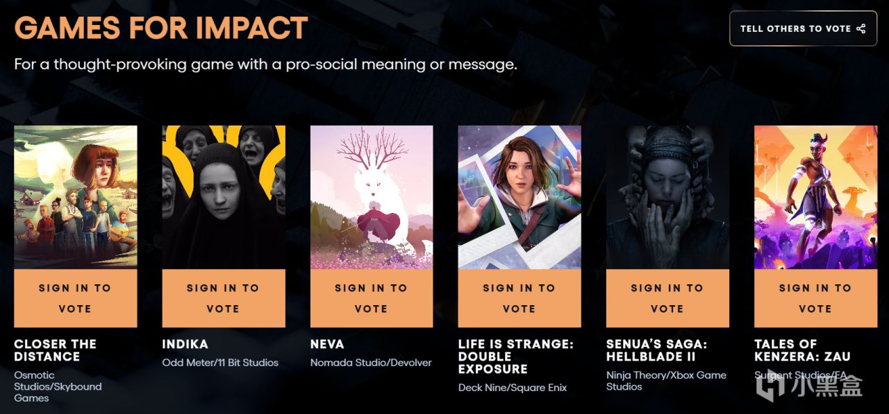 TGA提名最全汇总，《黑神话》获年度游戏四项提名！