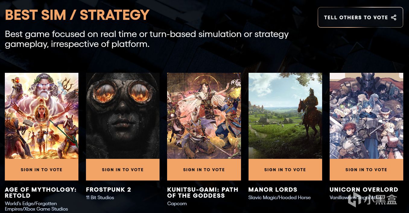 TGA提名最全汇总，《黑神话》获年度游戏四项提名！