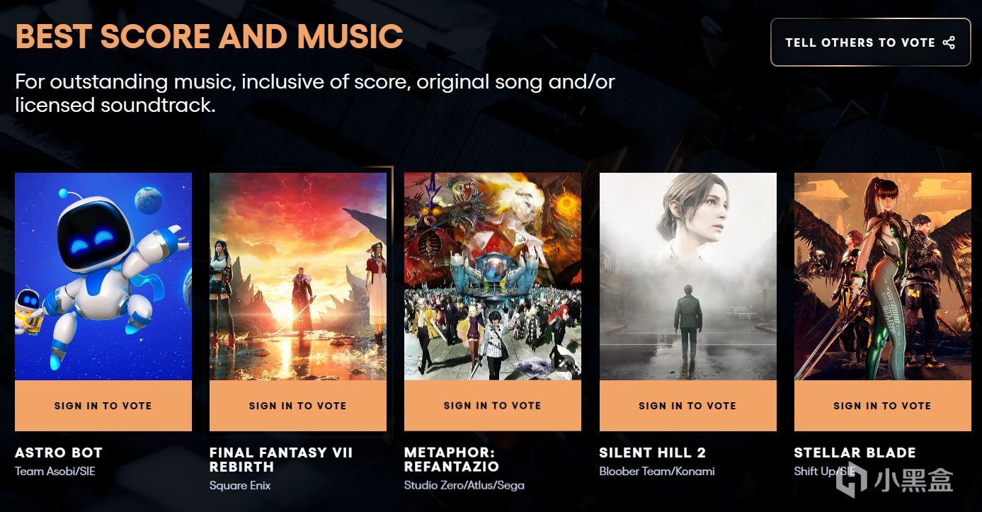 TGA提名最全汇总，《黑神话》获年度游戏四项提名！