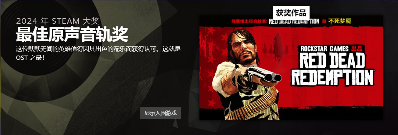 Steam大奖投票结果公布：《黑神话悟空》斩获年度最佳