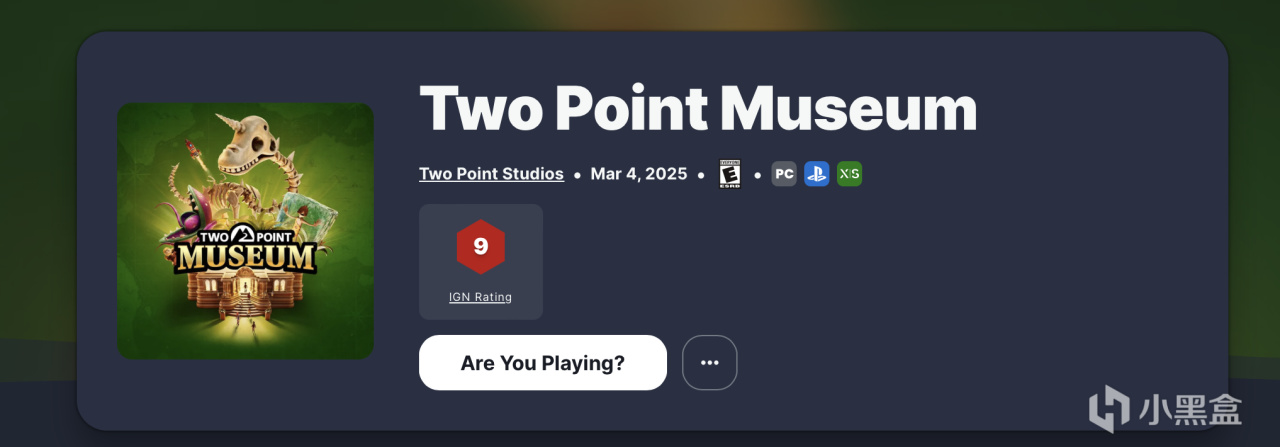 IGN9分！双点系列最新作《双点博物馆》媒体评分公布！