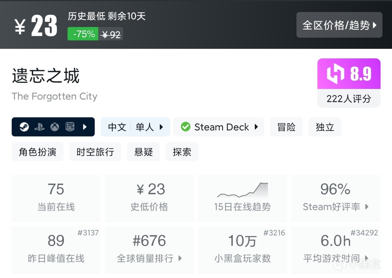 夏促抢跑？拒绝背刺！39款30元内（新）史低佳作，最低5元入手！