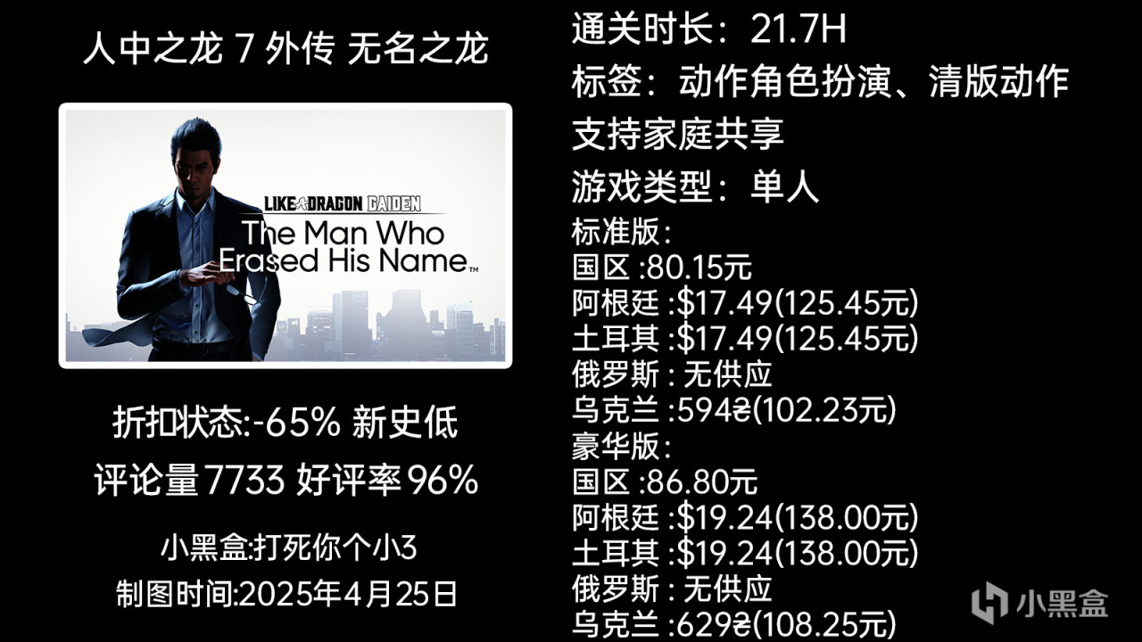 夏促新史低第二弹：原子之心/GTFO/死亡空间等55款30-99元游戏