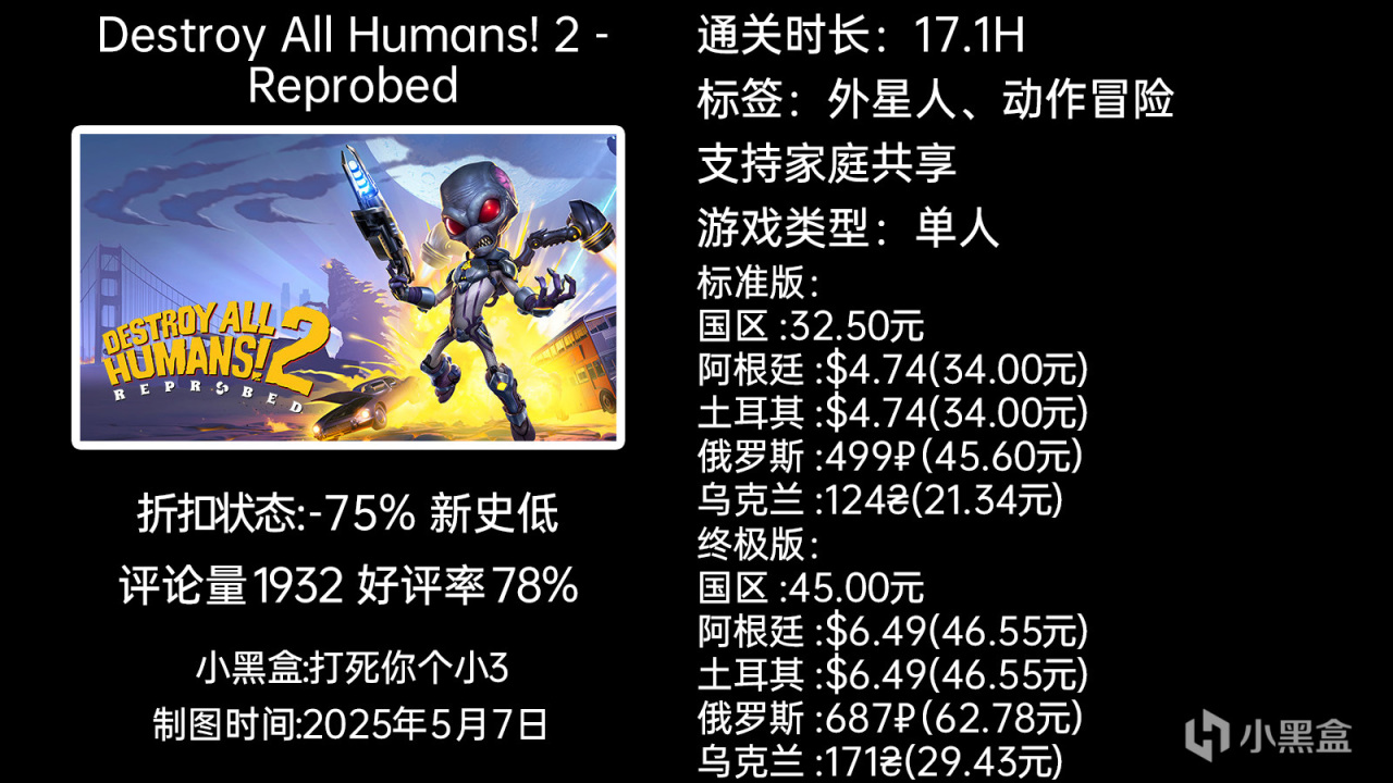 夏促新史低第二弹：原子之心/GTFO/死亡空间等55款30-99元游戏