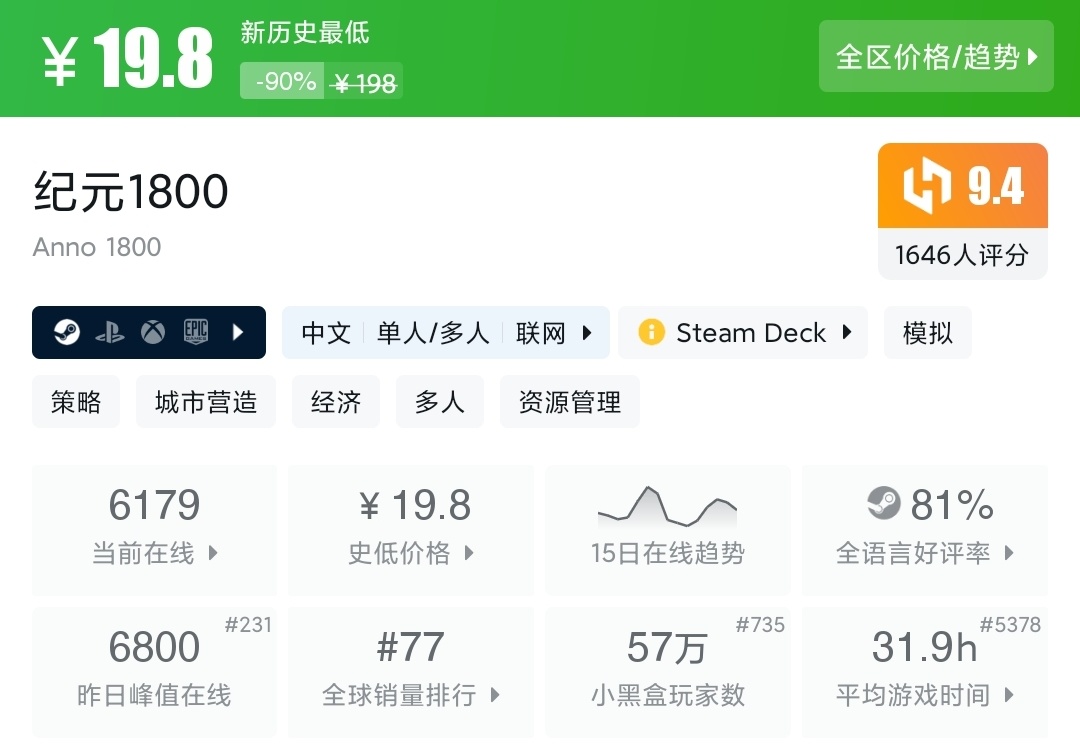 秋促最不怕背刺的一集！盘点100款一折及以下游戏！最低3块！