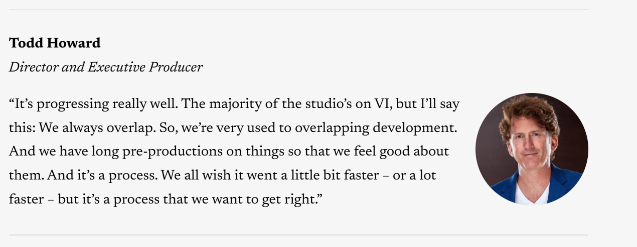 【球盟会】陶德谈及《上古卷轴6》的开发情况：目前进展非常顺利