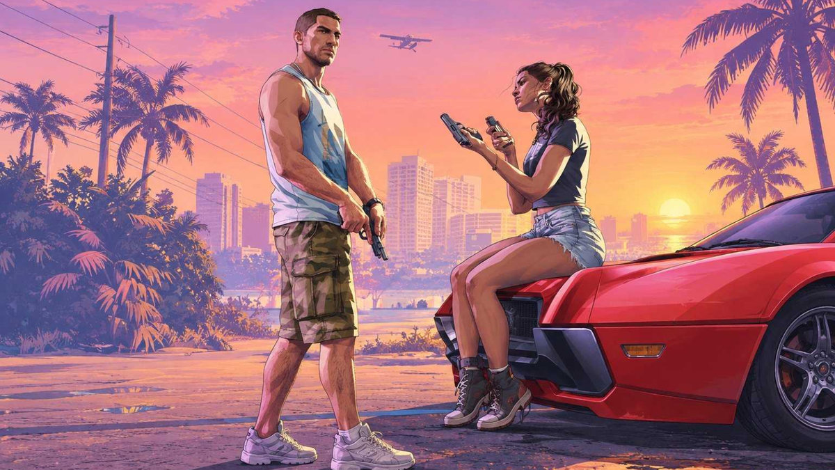 Jason and Lucia in GTA 6 art