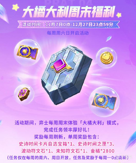 【球盟会】《金铲铲之战》 大橘大利活动汇总，海量金橘、时间之匣、时间卡片